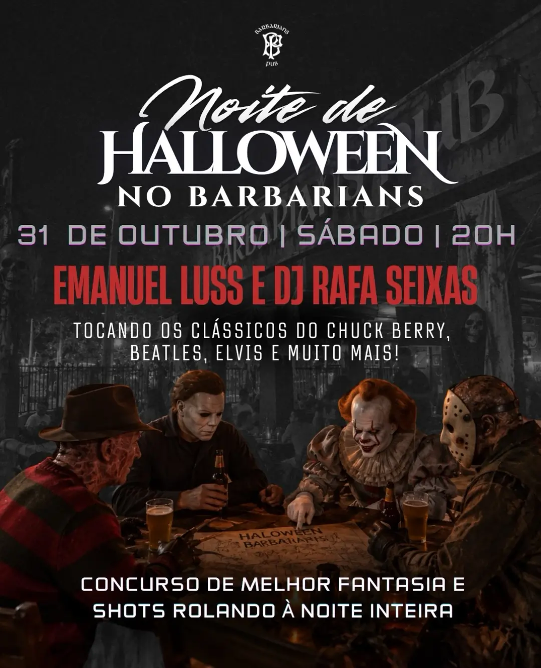 Flyer de Emanuel Luss e DJ Rafa Seixas