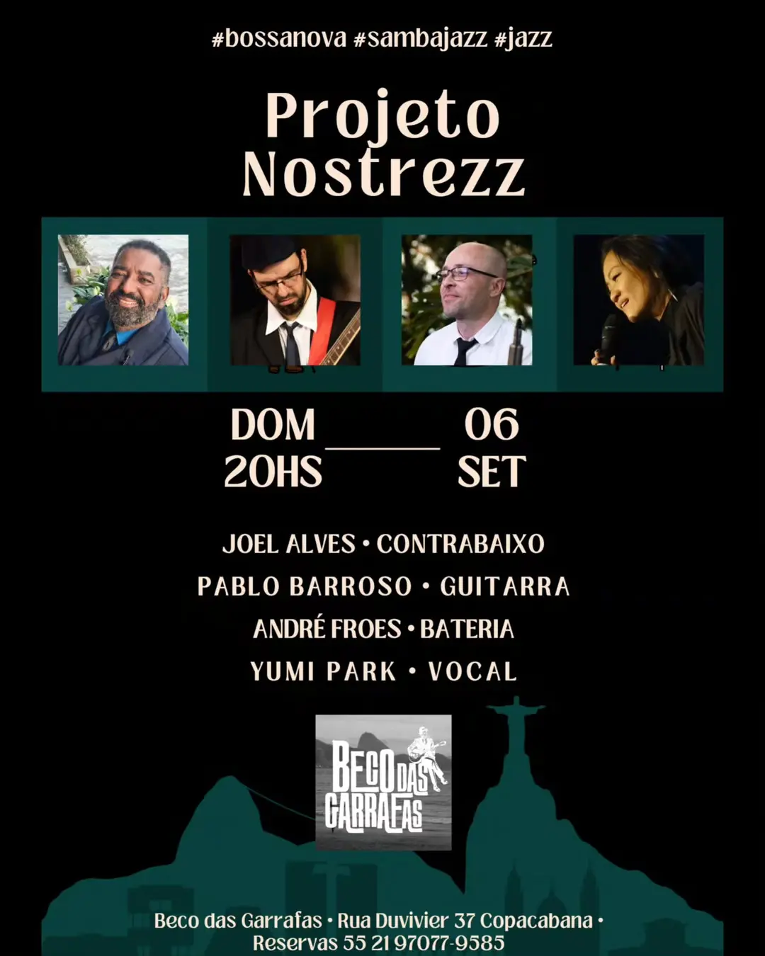 Flyer de Yumi Park, Pablo Barroso e mais 3 artistas