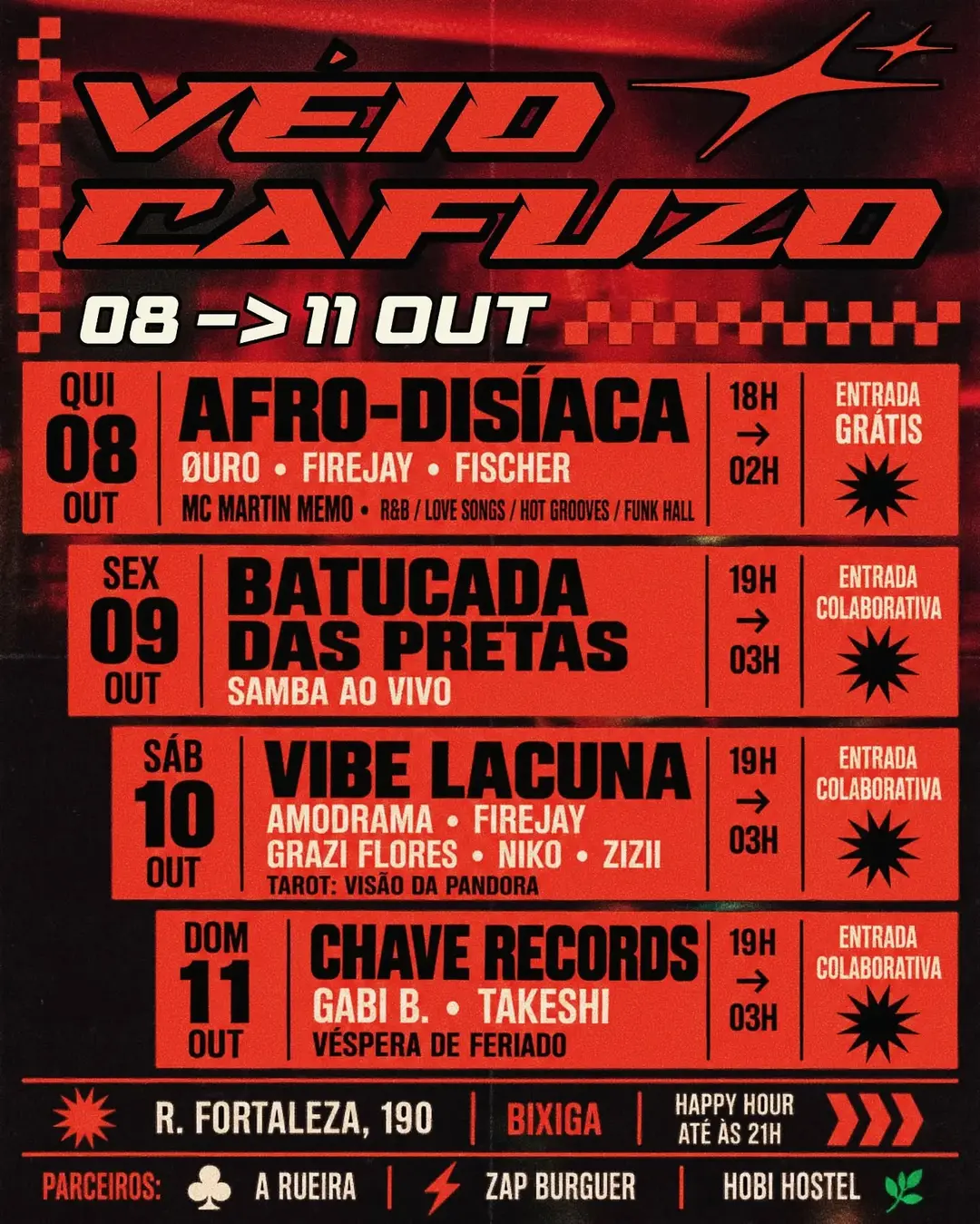 Flyer de Gabi B. e Takeshi