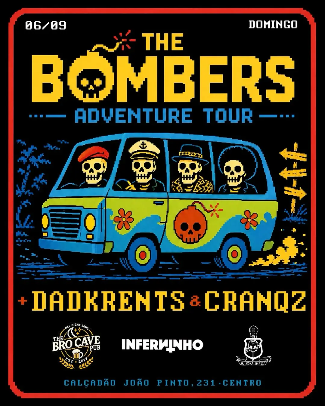 Flyer de Cranqz, Dadkrents, The Bombers e DK