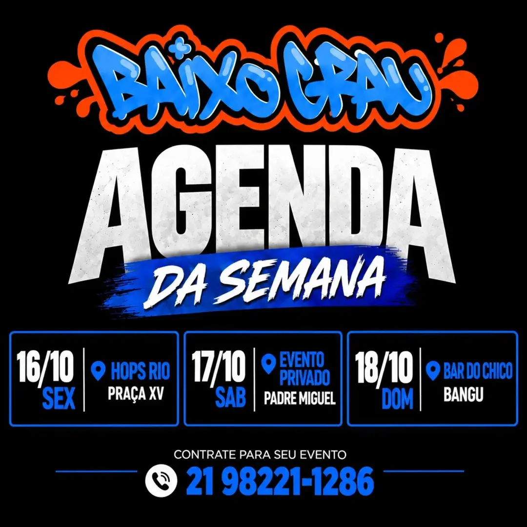 Flyer de Baixo Grau e Viny Vince