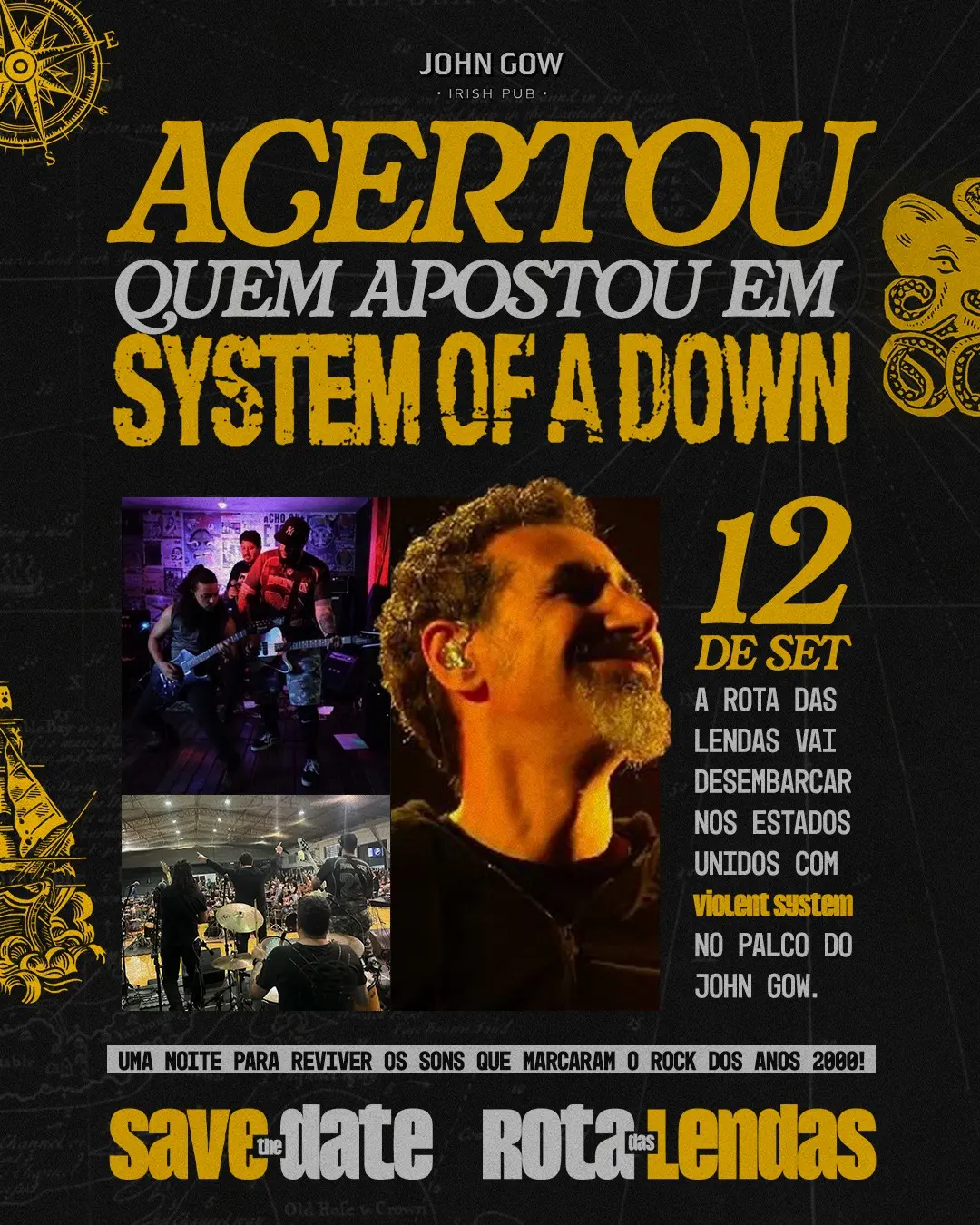 Flyer de Violet System e mais 2 artistas