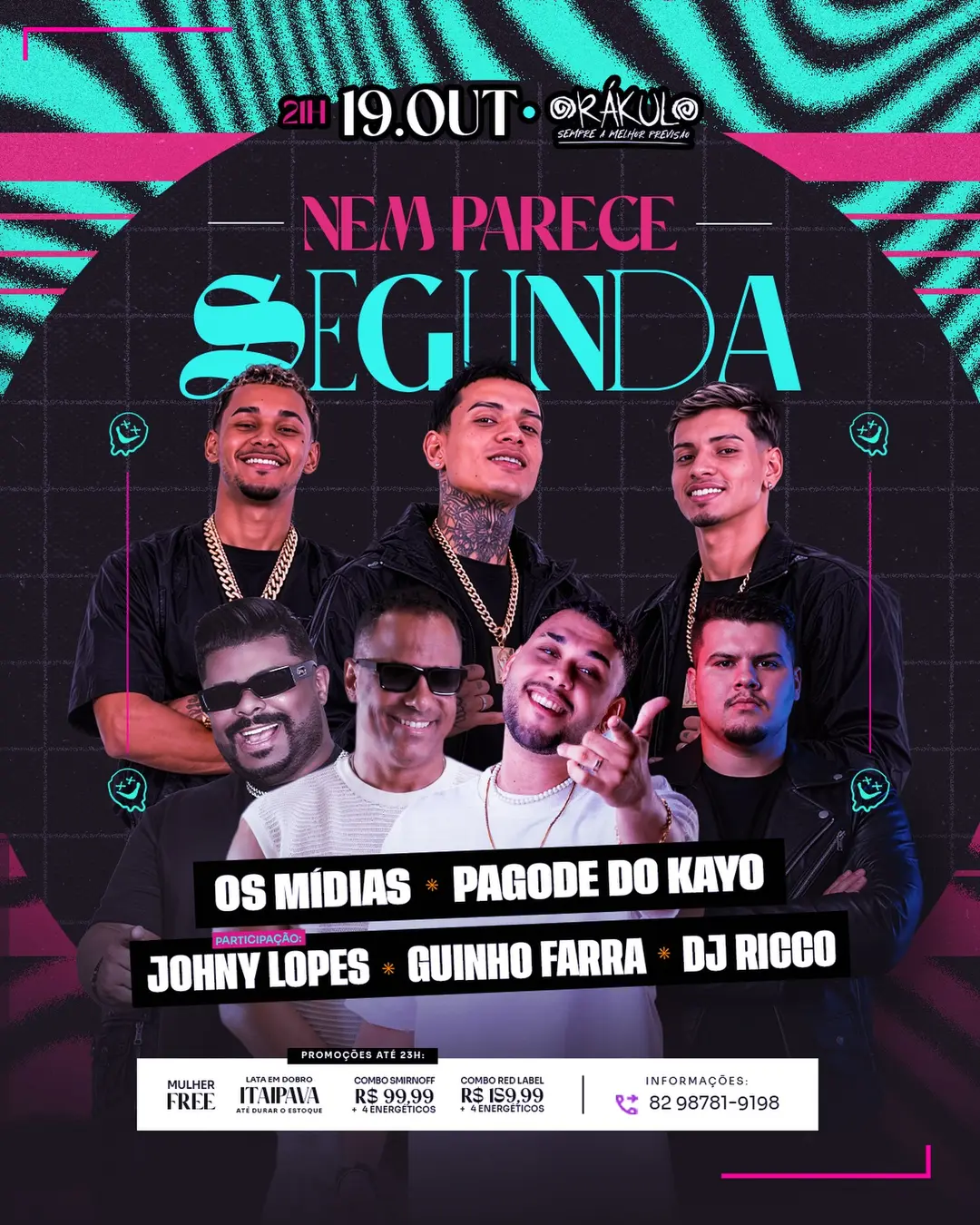 Flyer de Os Mídias, Pagode do Kayo e mais 3 artistas