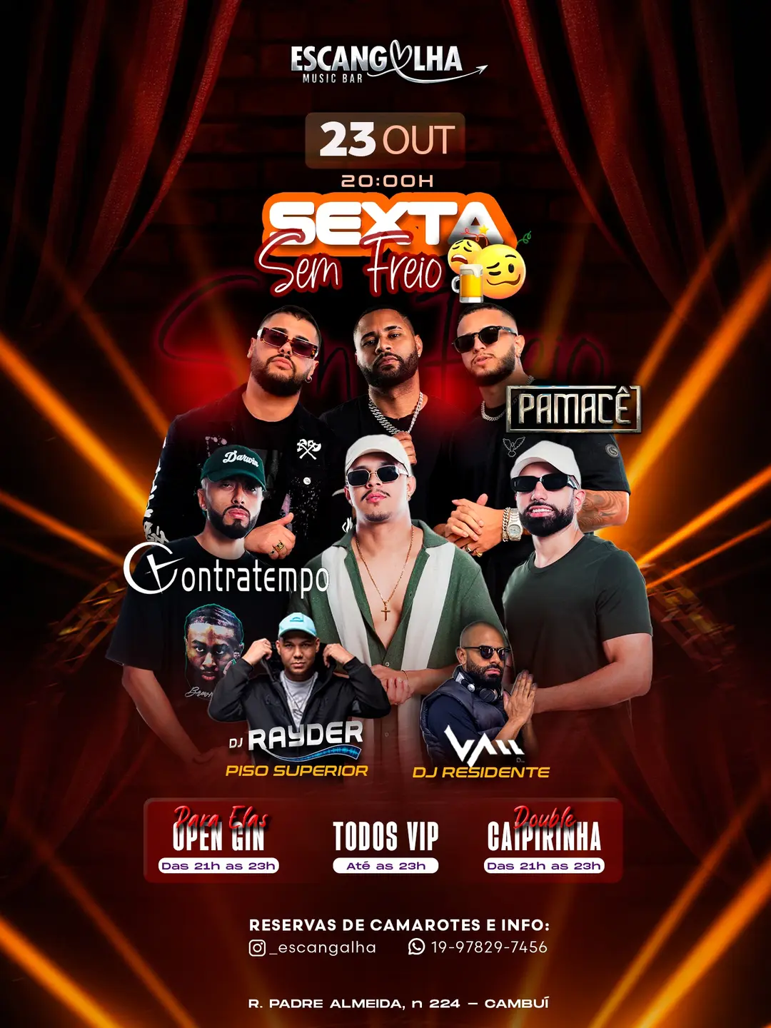 Flyer de Grupo Pamacê e mais 3 artistas
