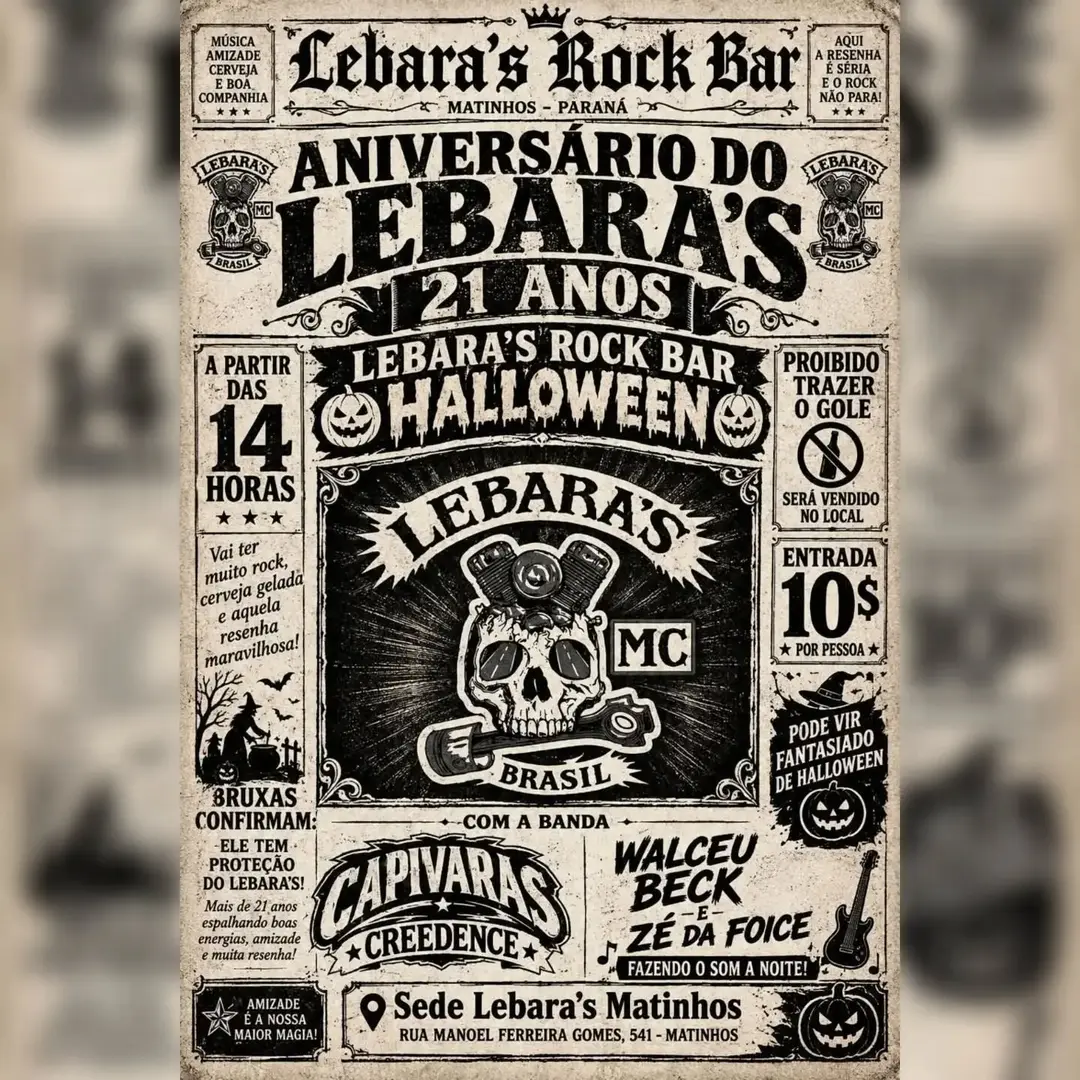 Flyer de Capivaras, Walceu Beck e Zé da Foice
