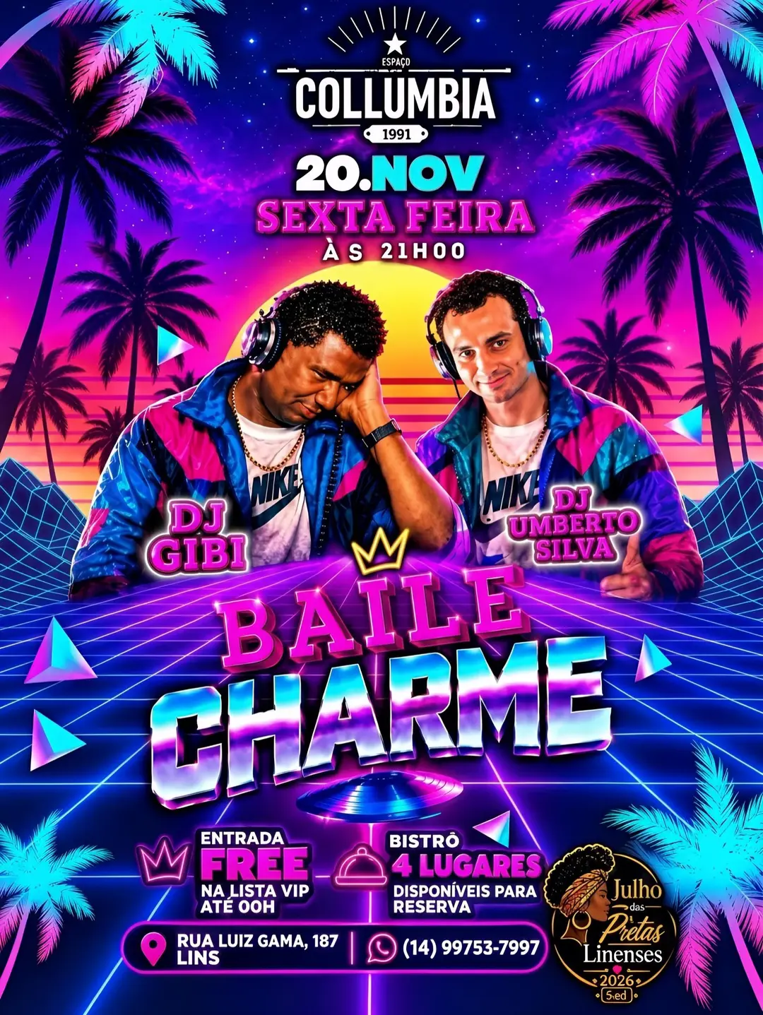 Flyer de DJ Gibi e DJ Umberto Silva