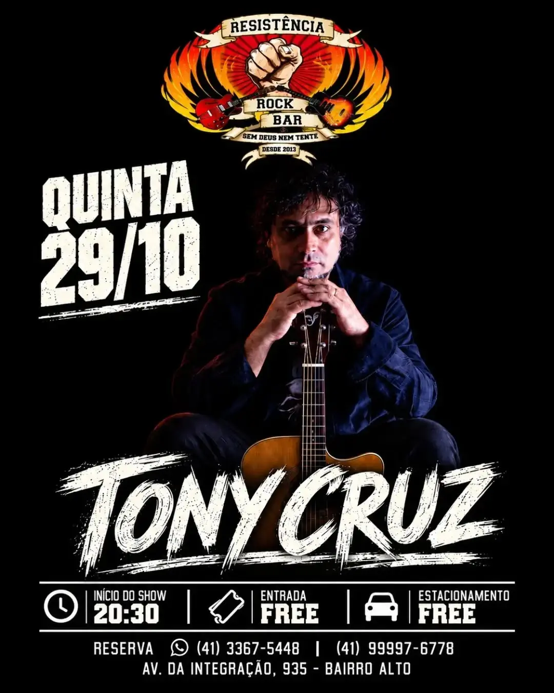 Flyer de Tony Cruz