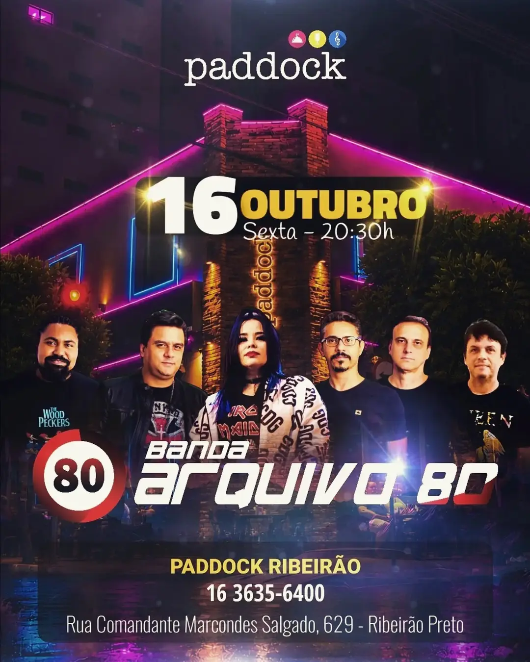 Flyer de Banda Arquivo 80