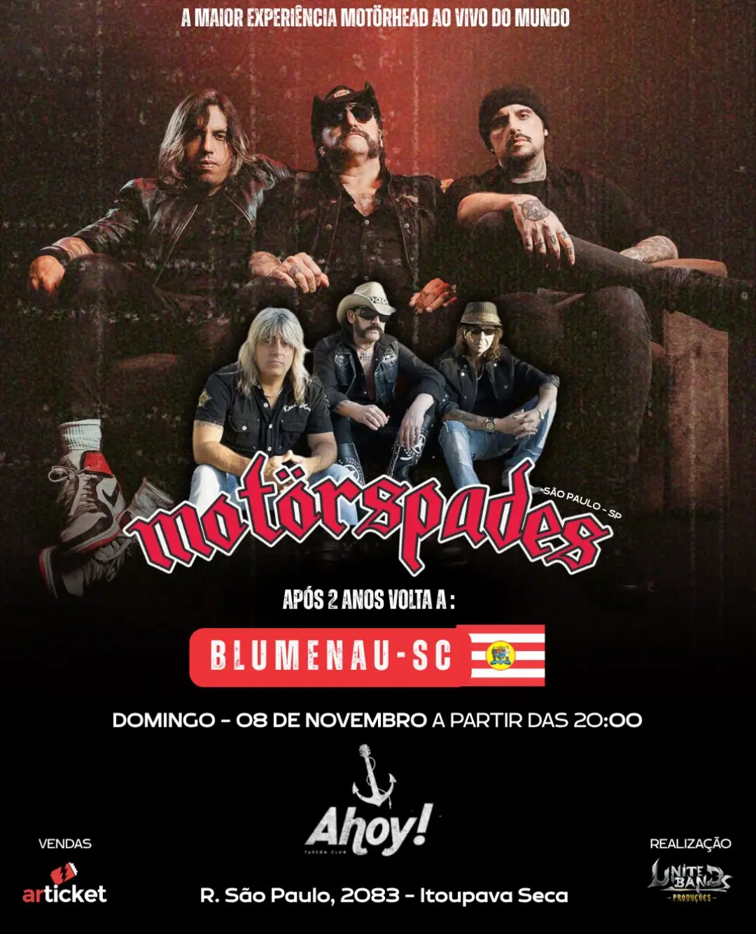 Flyer de Motörspades e Wacken 2006