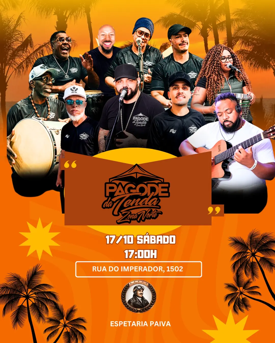 Flyer de Pagode da Tenda