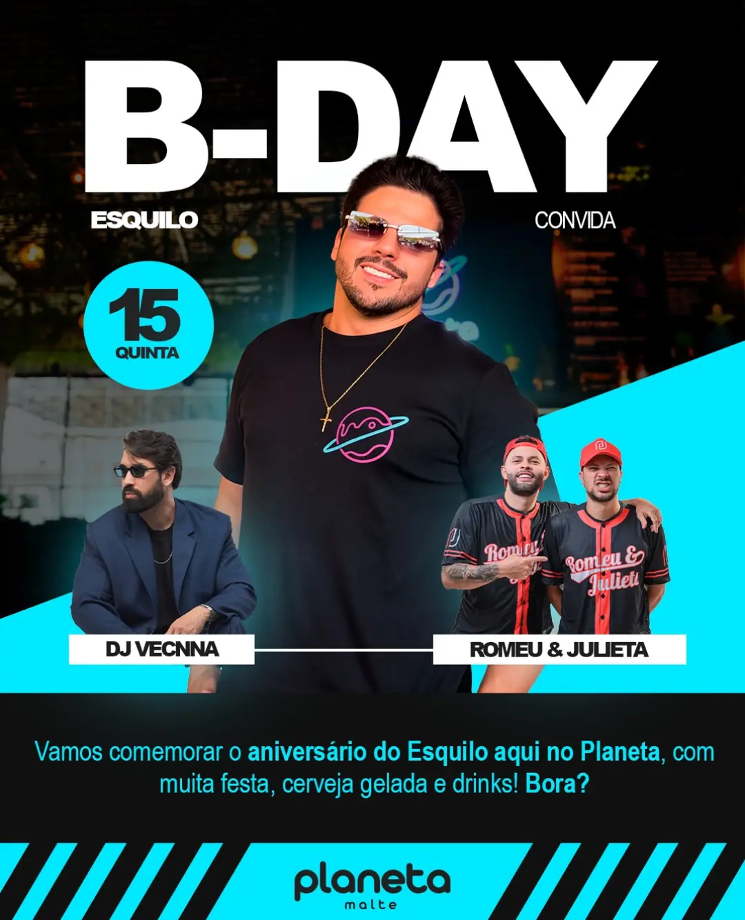 Flyer de Edu Moreira e Banda Romeu e Julieta