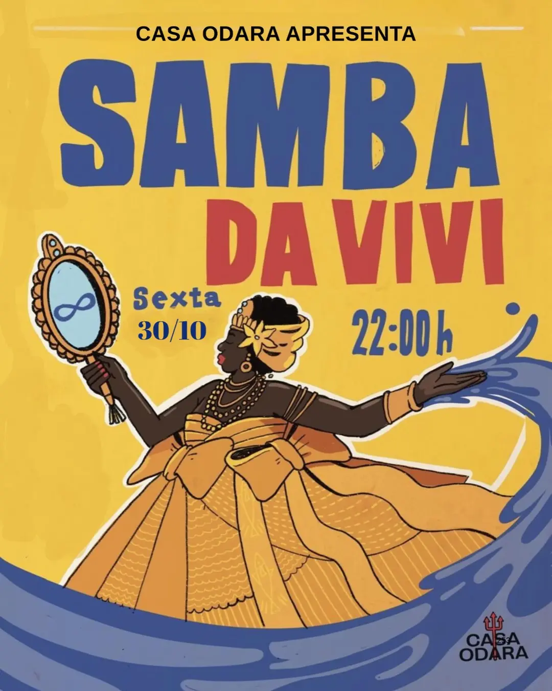 Flyer de Samba da Preta Vivi