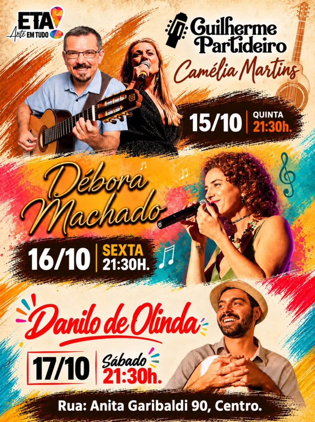 Flyer de Danilo de Olinda e Thiago Guieiro