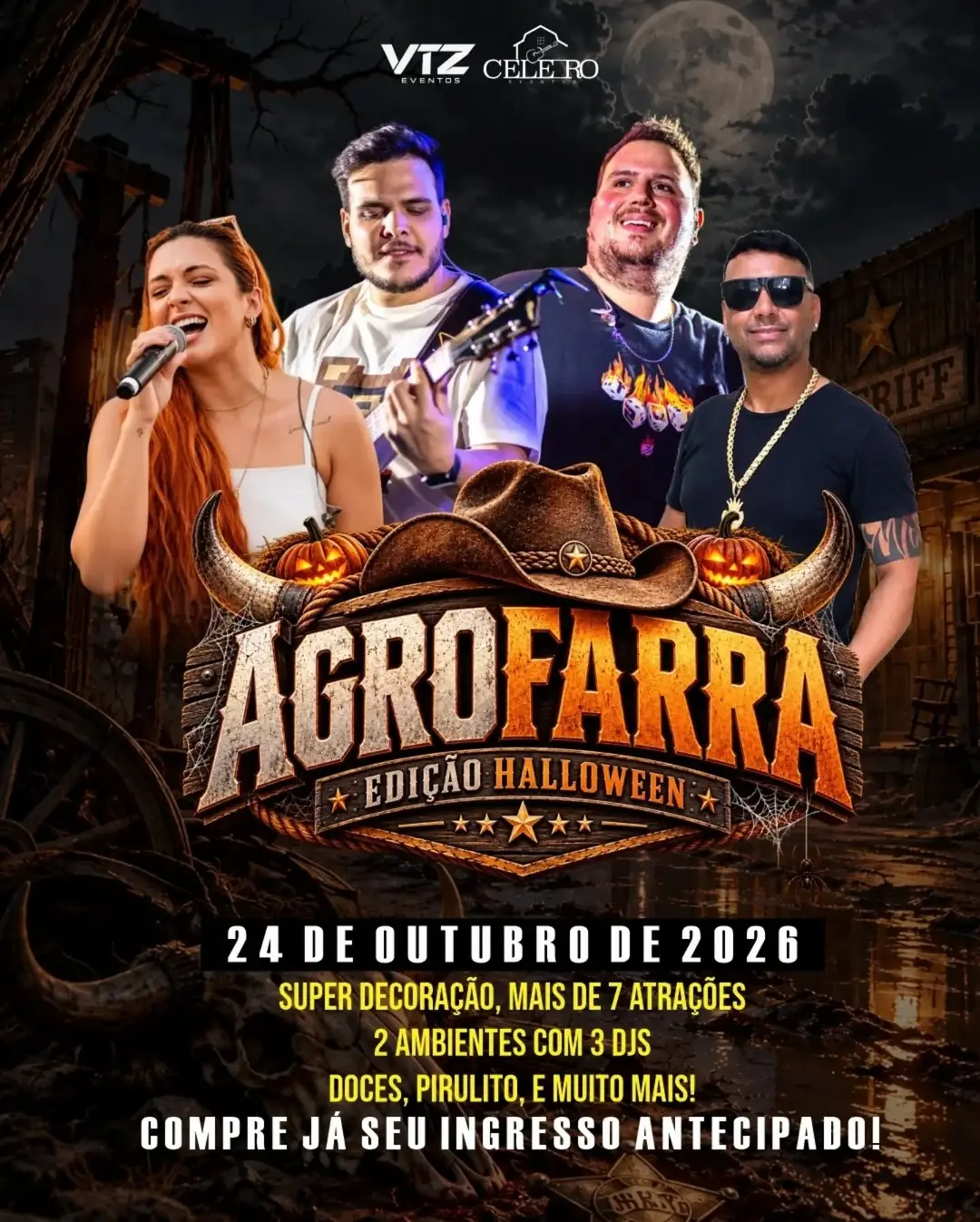 Flyer de Bonani & Gabriel, Betinho Max e Paula Maly