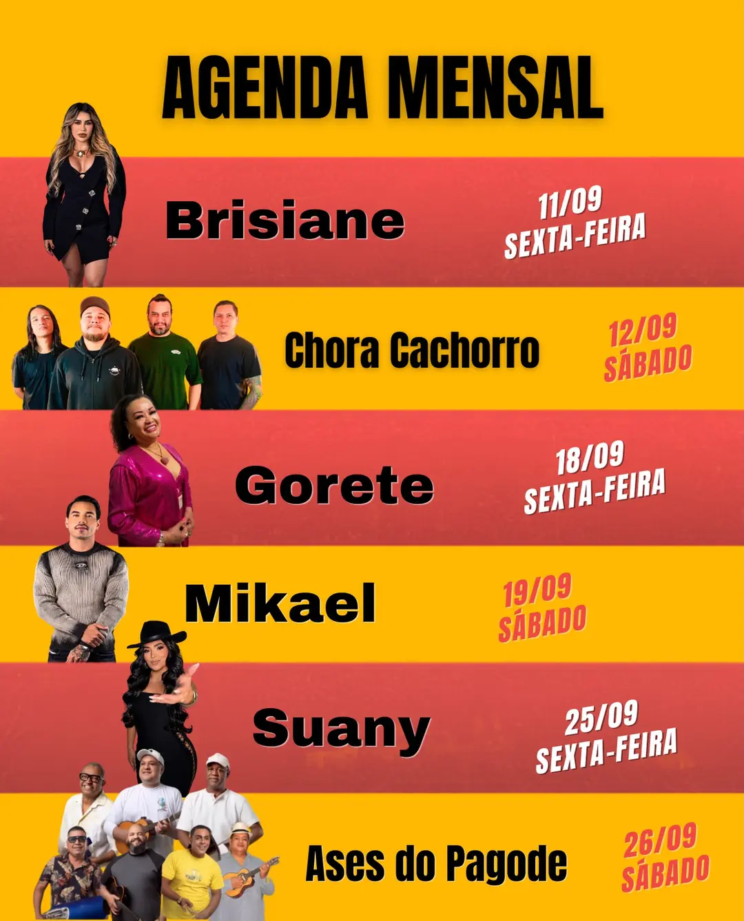 Flyer de Leninha Salvador e Suany