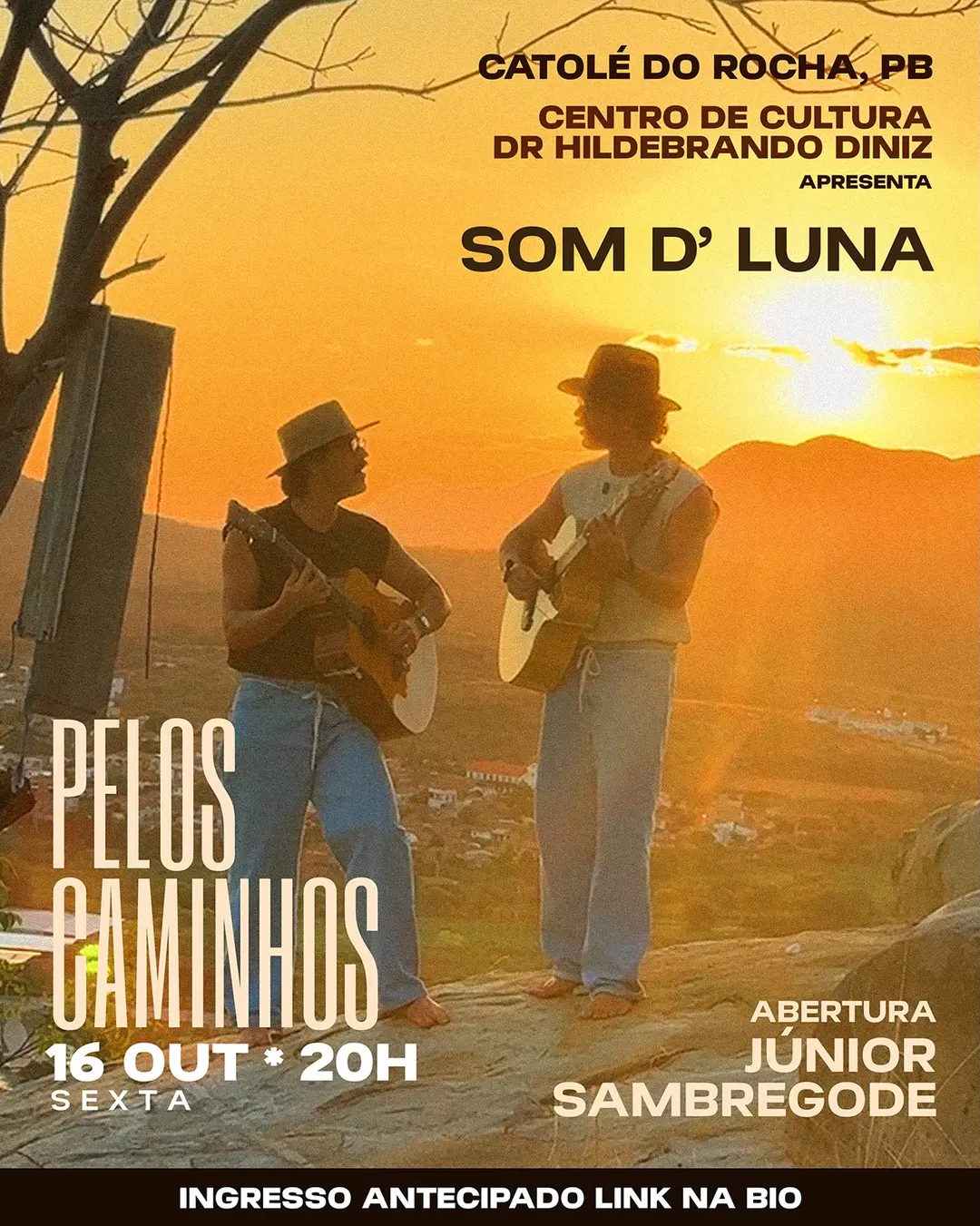 Flyer de Som D'Luna e Júnior Sambregode