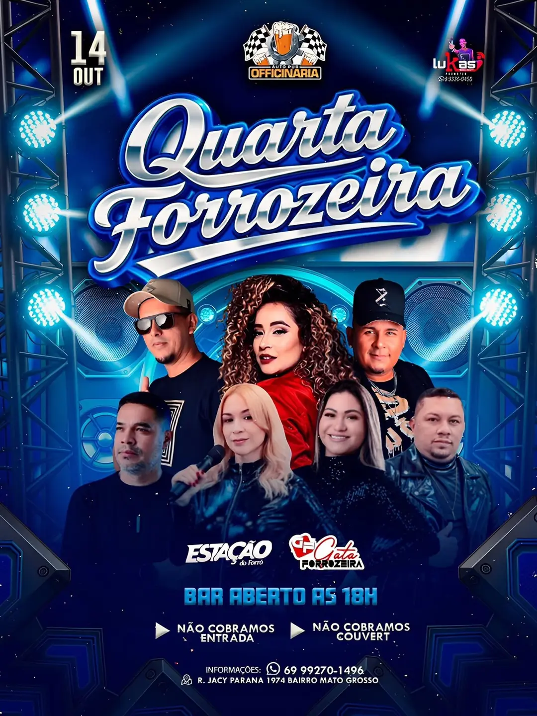 Flyer de Estação do Forró e Gata forrozeira