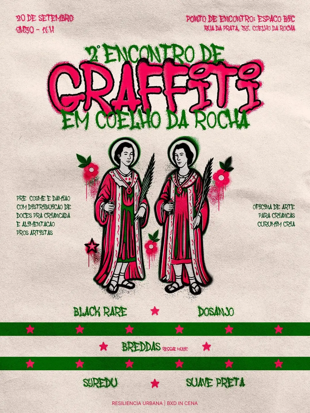 Flyer de Gabriela Oliveira, Tá Suave?, Syredu e mais 2 artistas