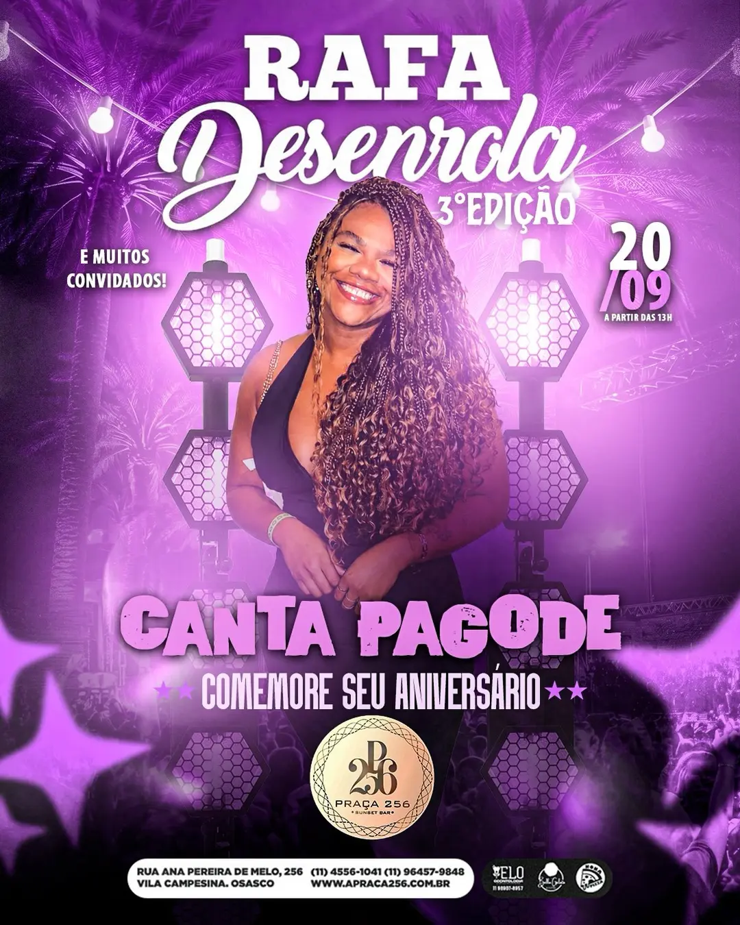 Flyer de Rafaela Vieira | Rafa Desenrola e mais 11 artistas