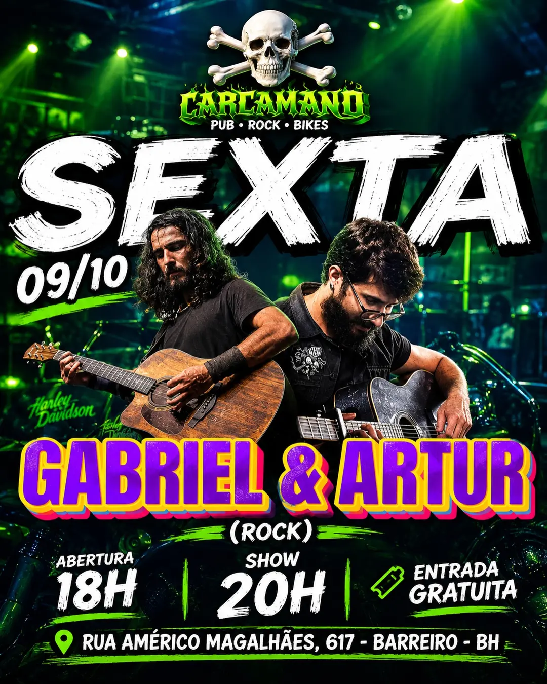 Flyer de Gabriel Araujo e Arthur Diego