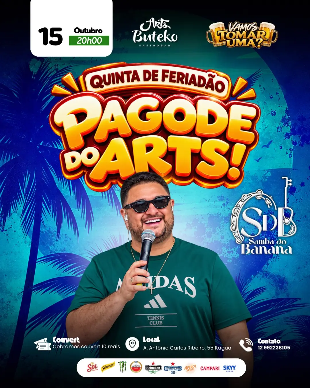 Flyer de Pagode do Arts e Samba do Banana