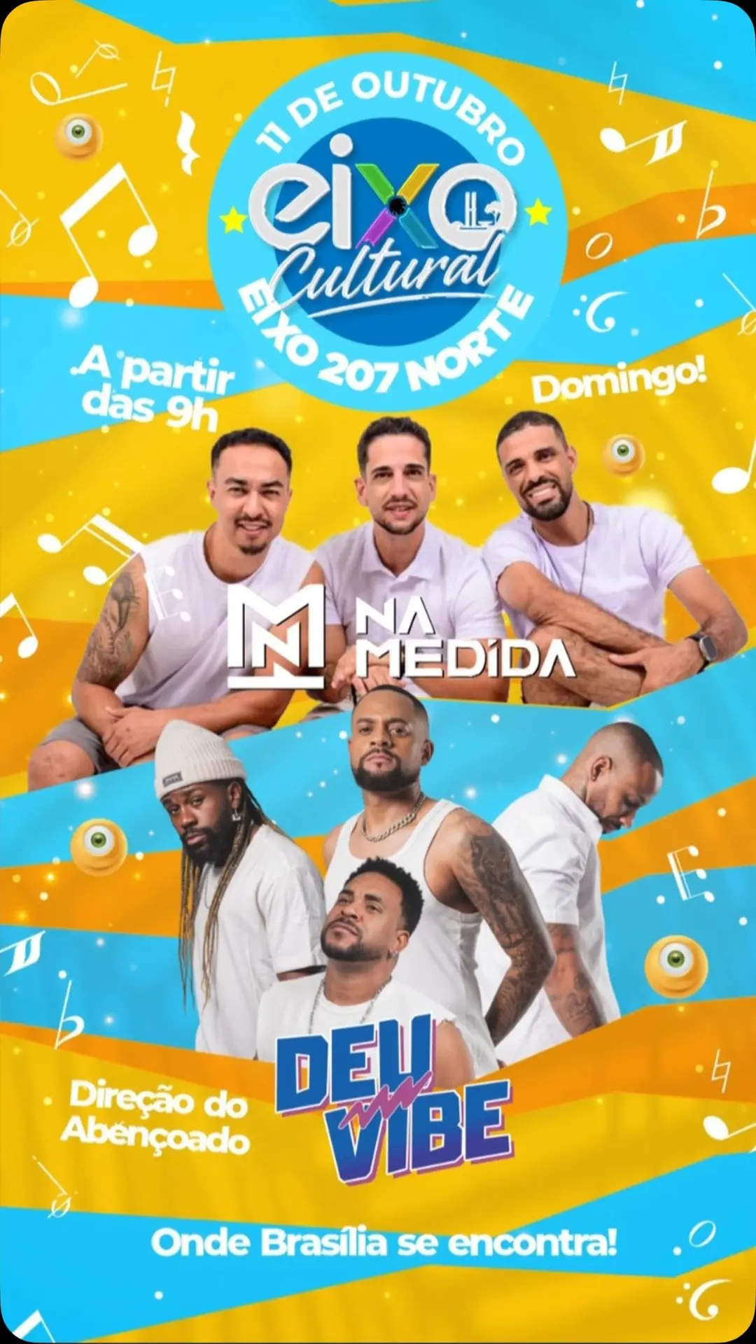 Flyer de Grupo Deu Vibe e Na Medida