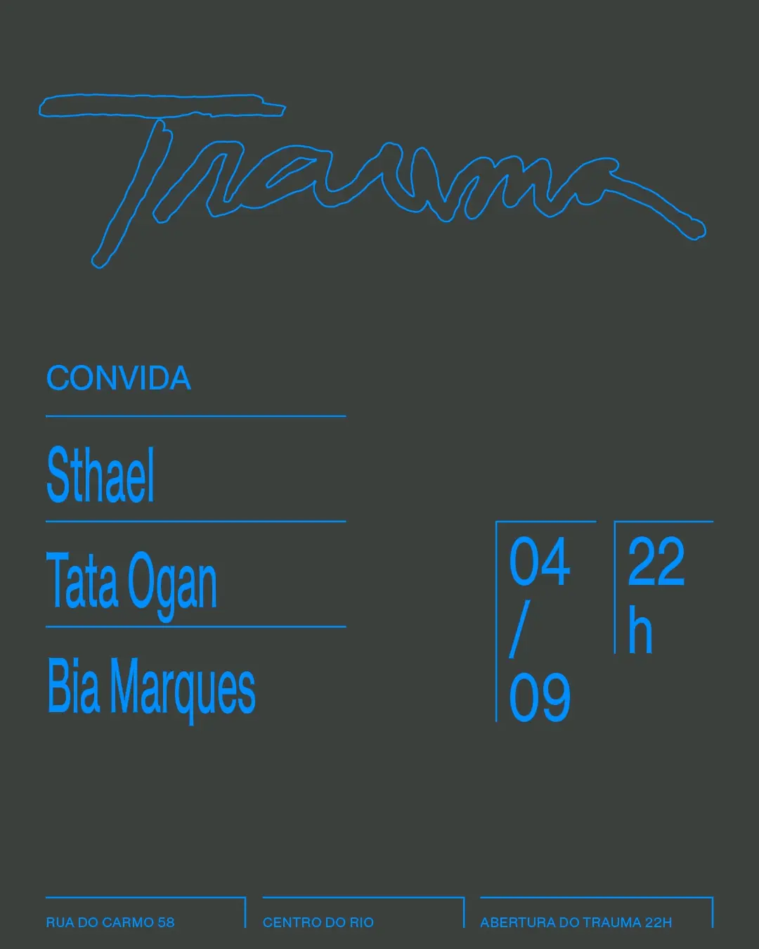 Flyer de Sthael, Bia Marques e Tata Ogan