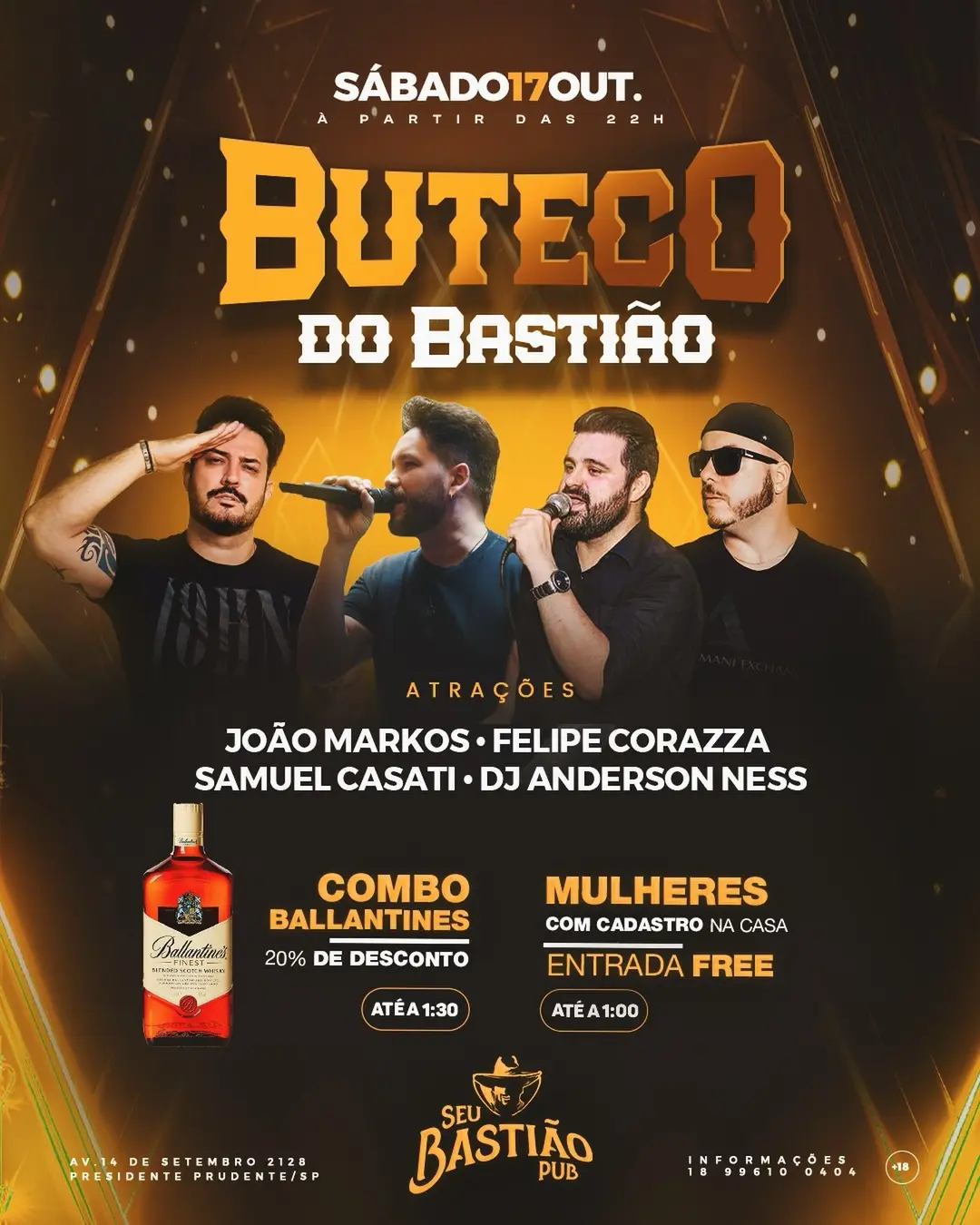Flyer de João Markos Correa, Felipe Corazza e mais 2 artistas