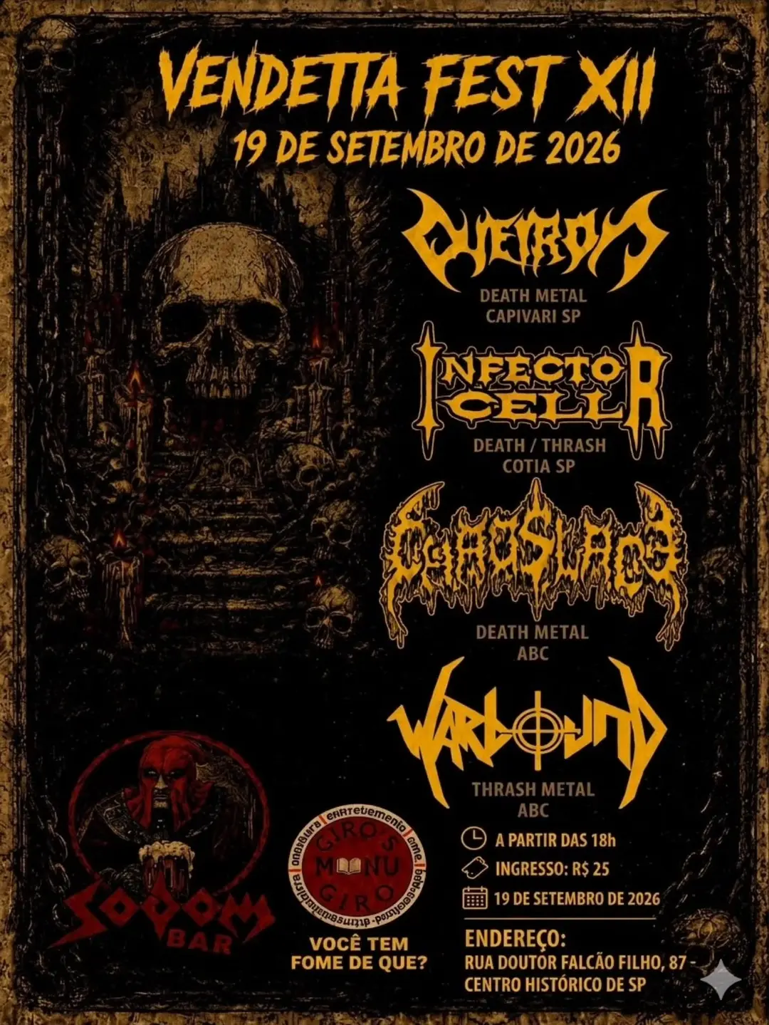 Flyer de Infector Cell e Warbound