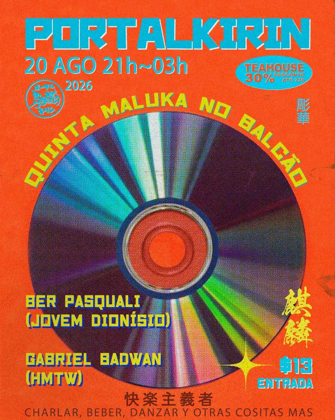 Flyer de Ber Pasquali e gabrielbadwan_