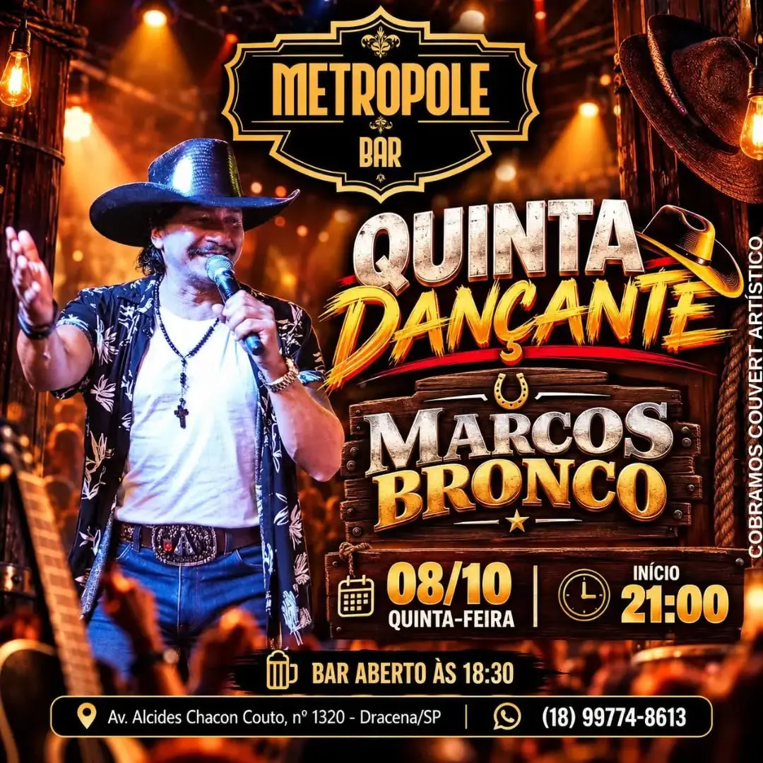 Flyer de Marcos Bronco