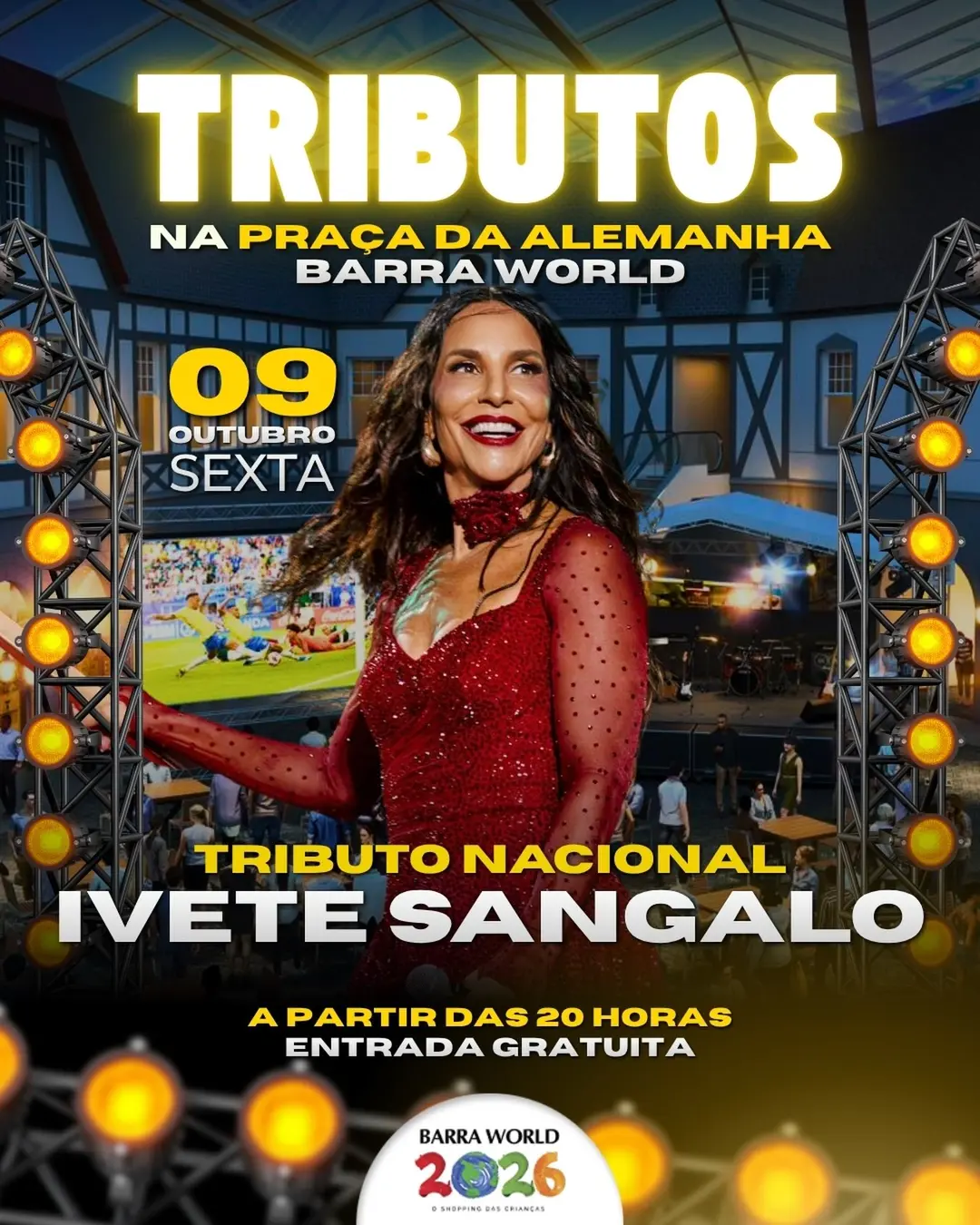 Flyer de Tributos Barra World
