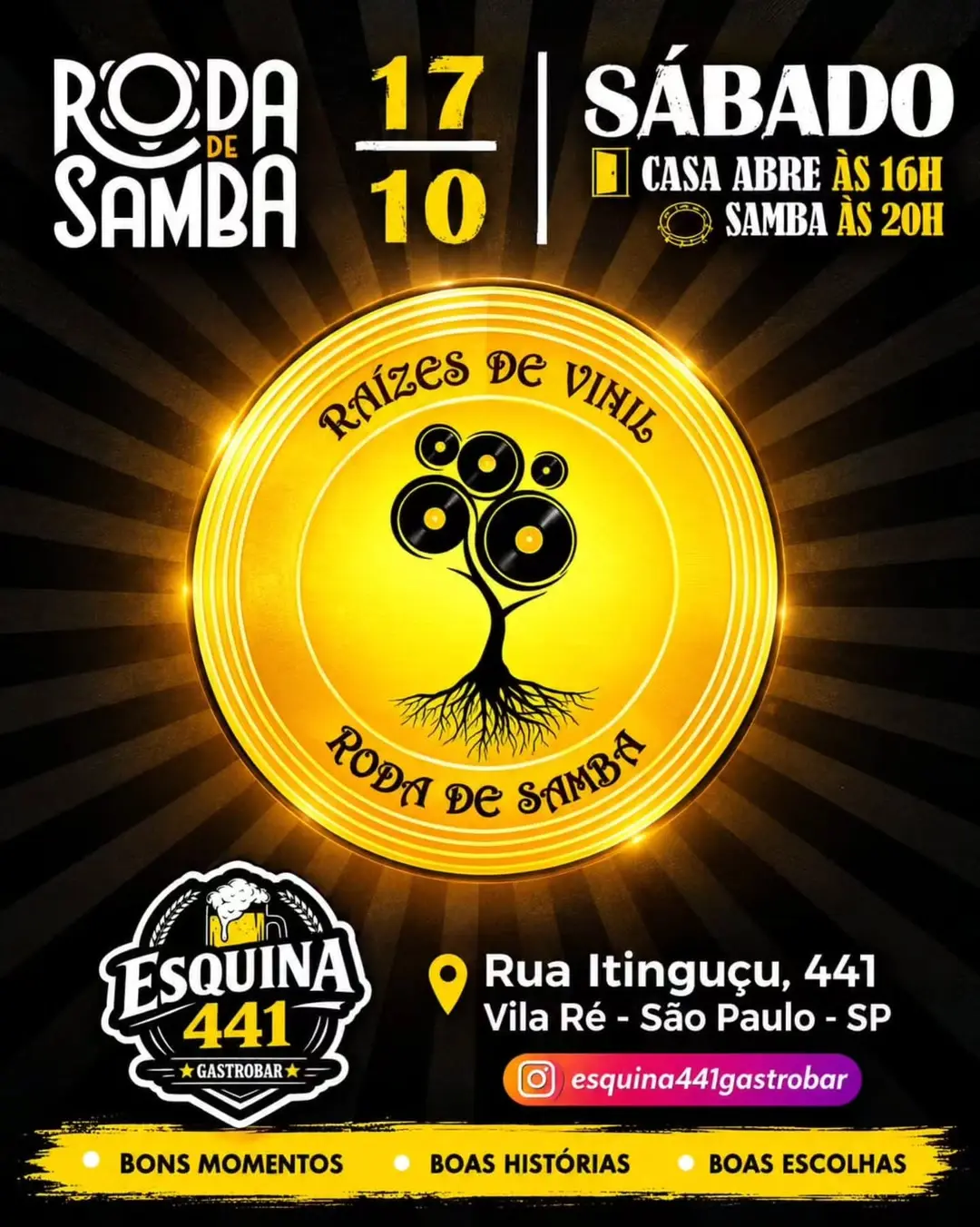 Flyer de Raízes de Vinil