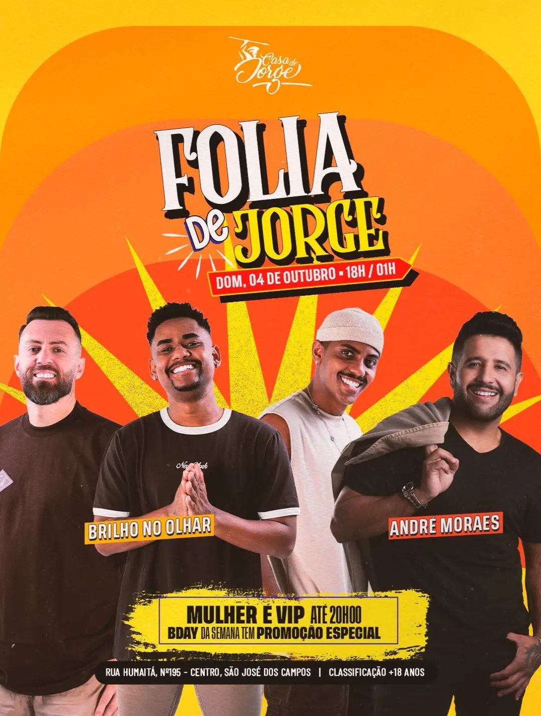 Flyer de Andrea Morais e Brilhão Olhar