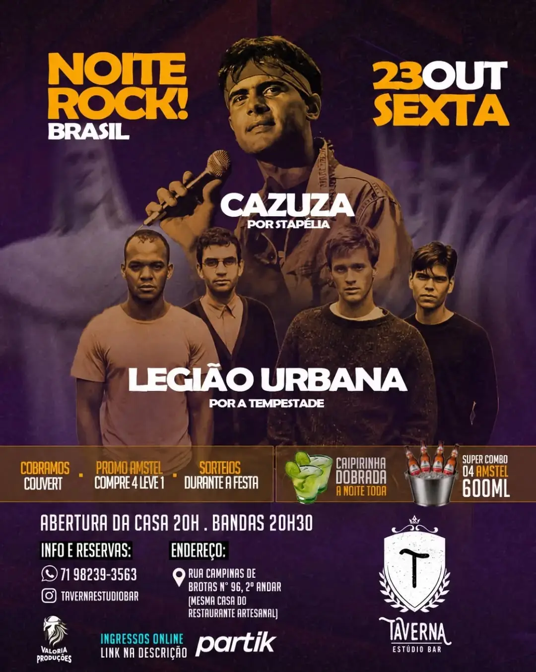 Flyer de Banda A Tempestade e Cazuza
