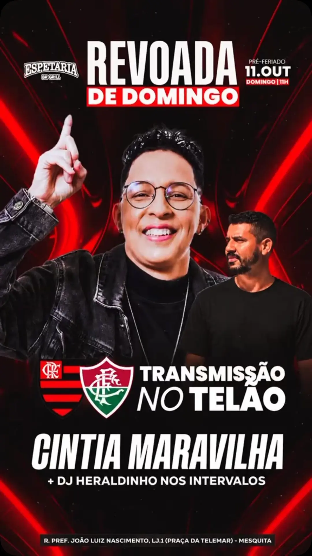 Flyer de Cintia Maravilha e DJ Heraldinho