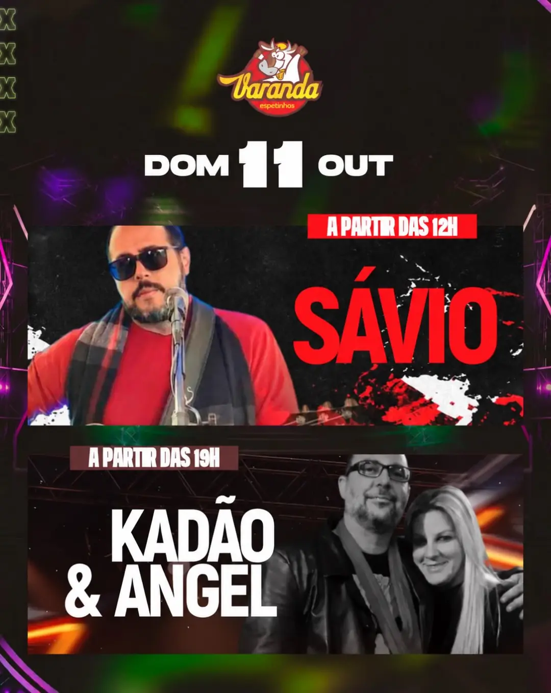 Flyer de Sávio e Kadao e Angel