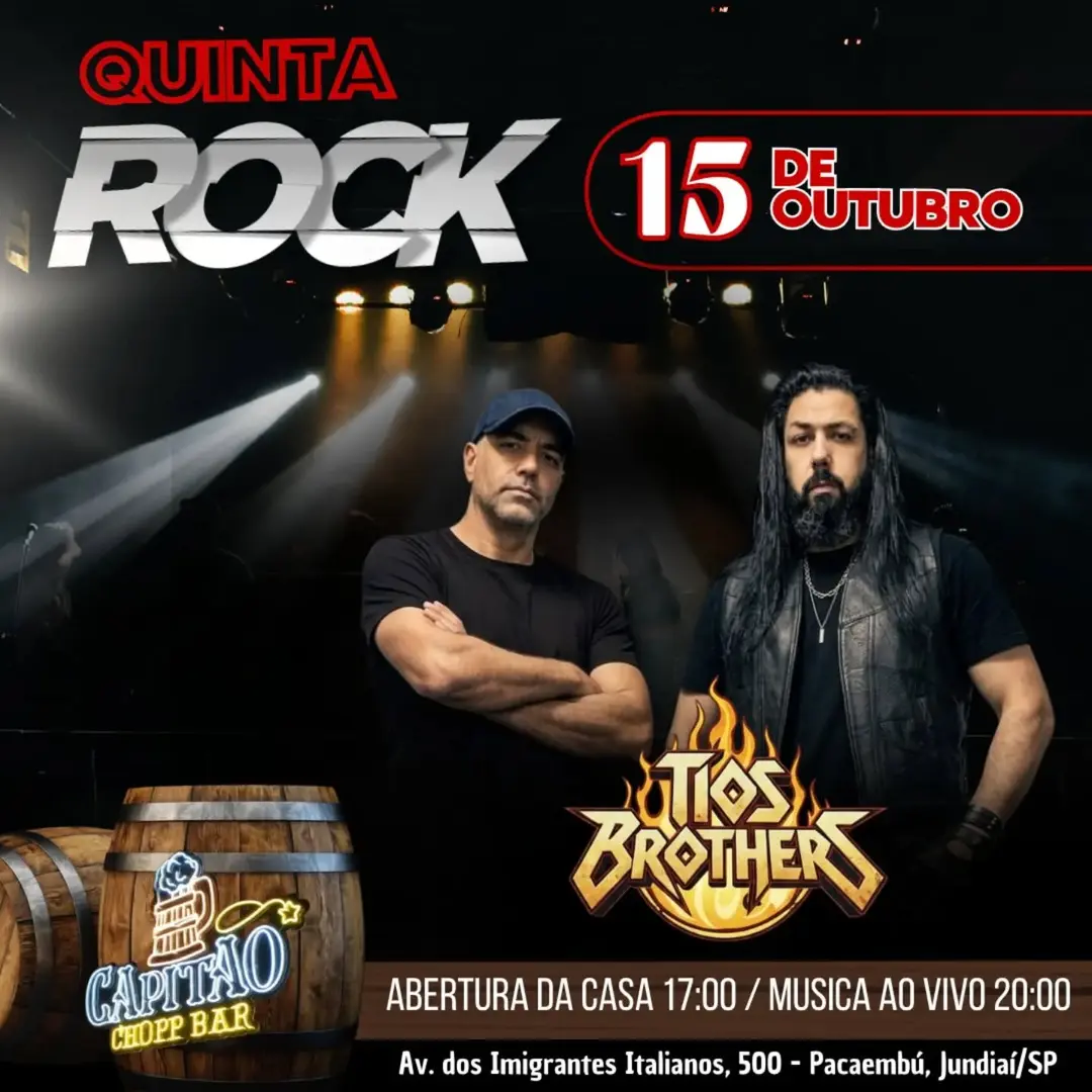 Flyer de Tios Brothers e Tios