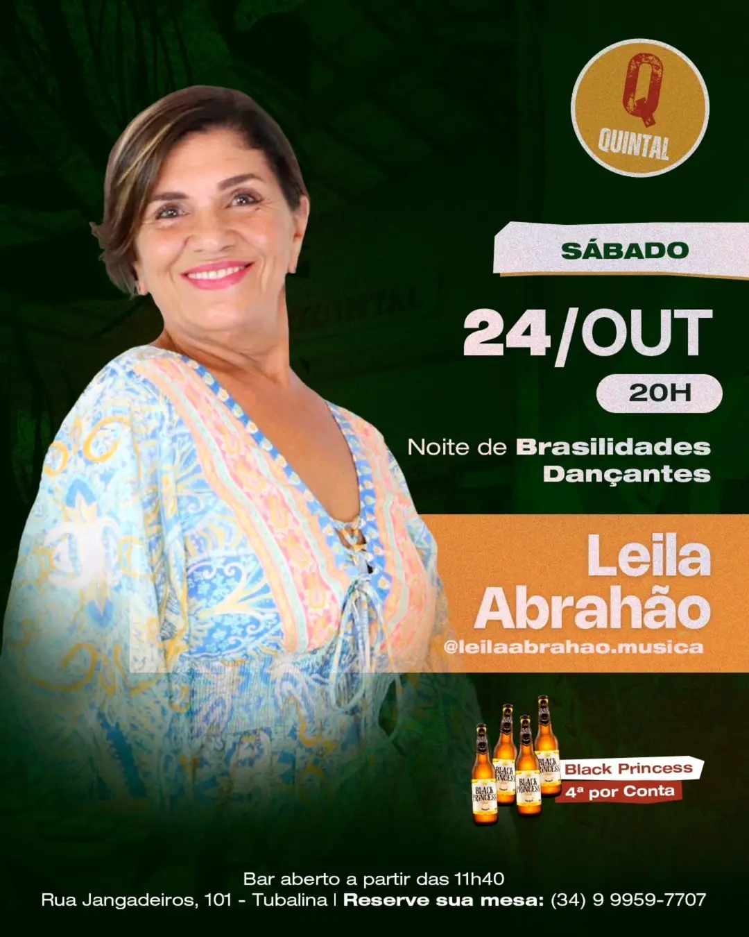 Flyer de Leila Abrahão