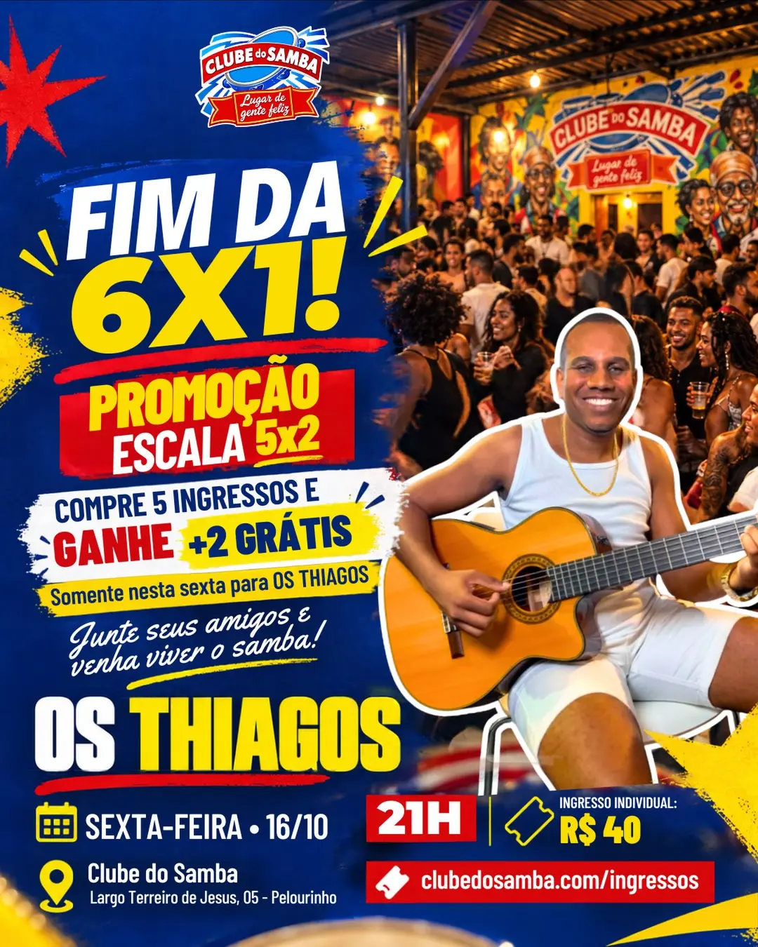 Flyer de Os Thiagos