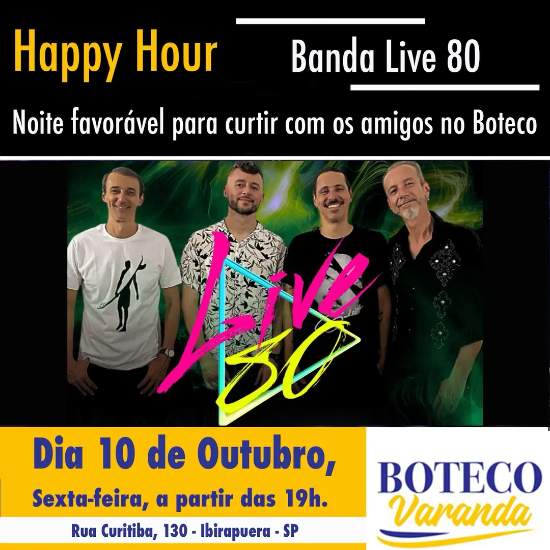 Flyer de Banda Live 80