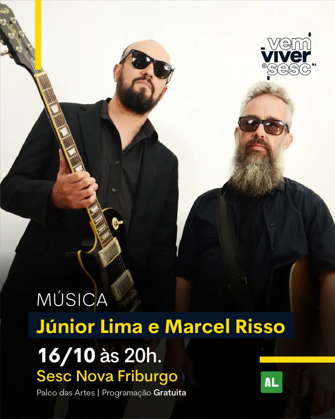 Flyer de Junior Lima e Marcel Risso