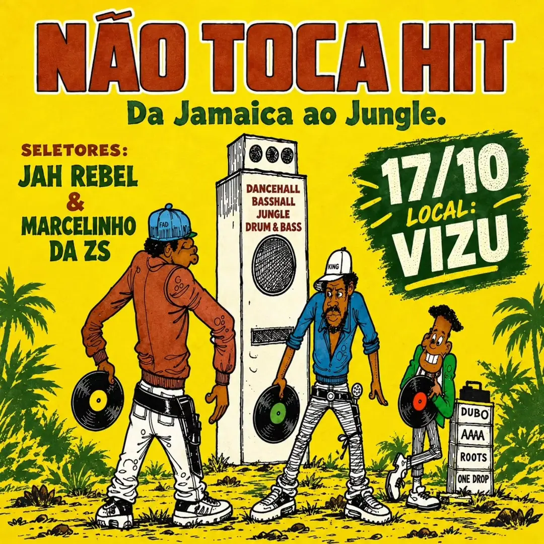 Flyer de Marcelinho e Jah Rebel