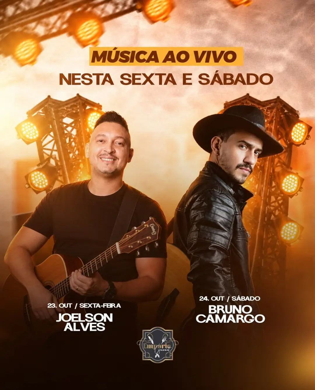 Flyer de Joelson Alves e Bruno Camargo