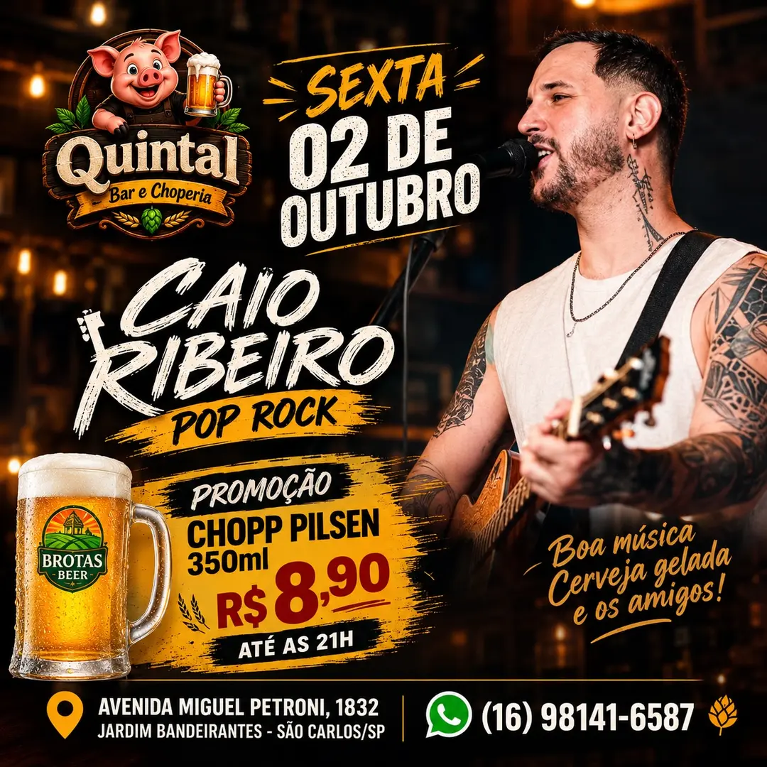 Flyer de Caio Ribêiro