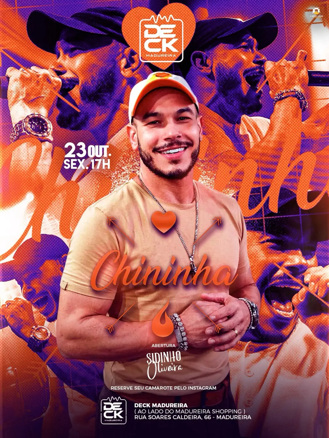 Flyer de Chinininha e Sidinho Oliveira