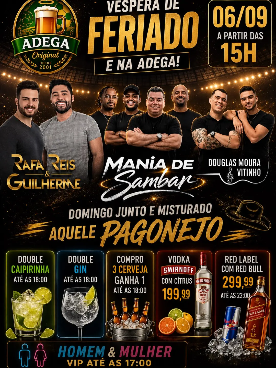 Flyer de Douglas Moura e Vitinho e mais 2 artistas