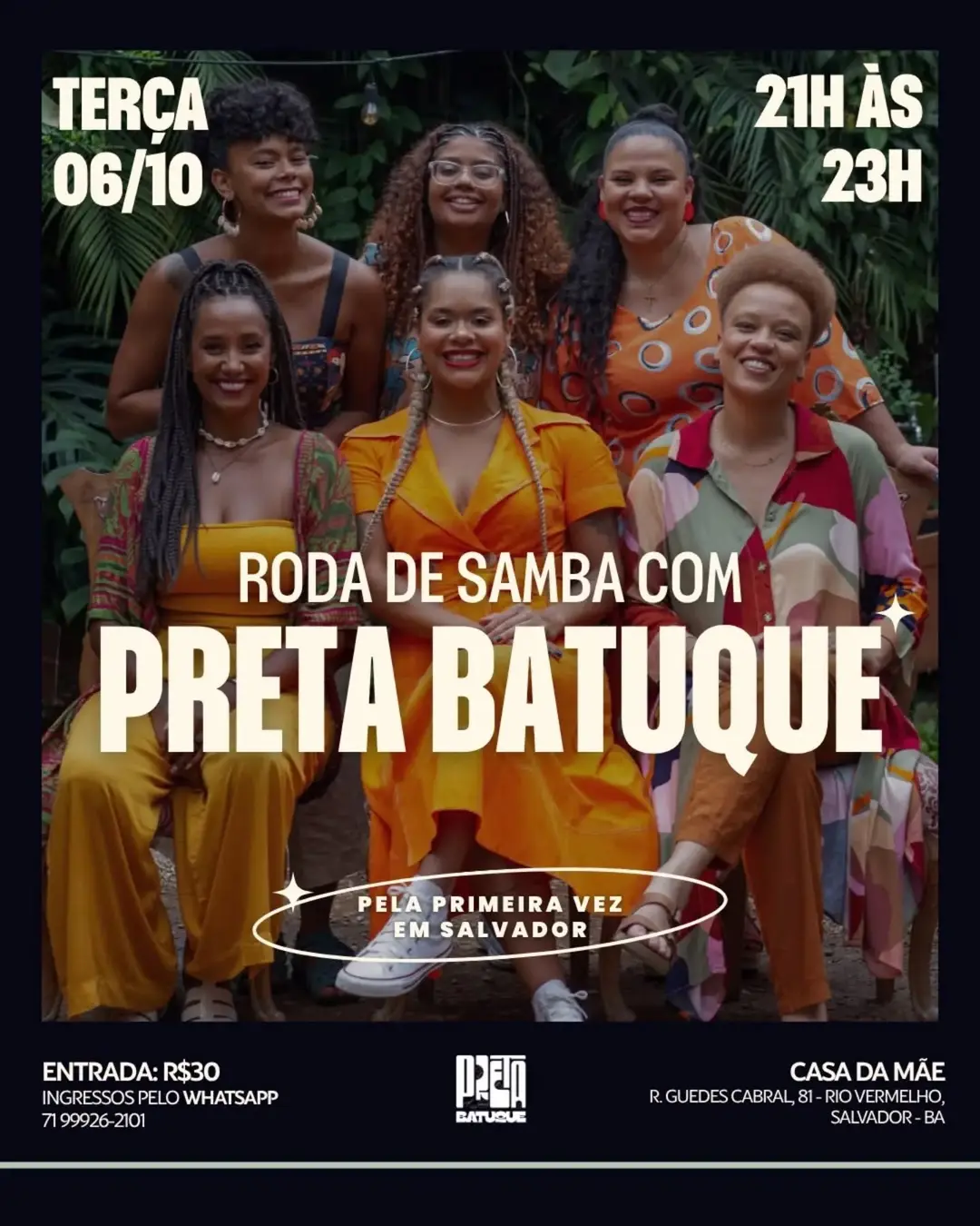 Flyer de Preta Batuque