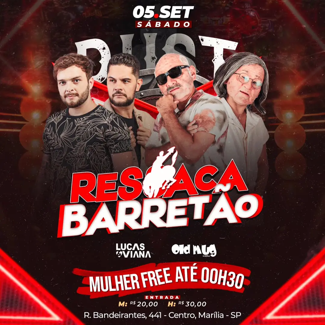 Flyer de Old Mug e Lucas & Viana