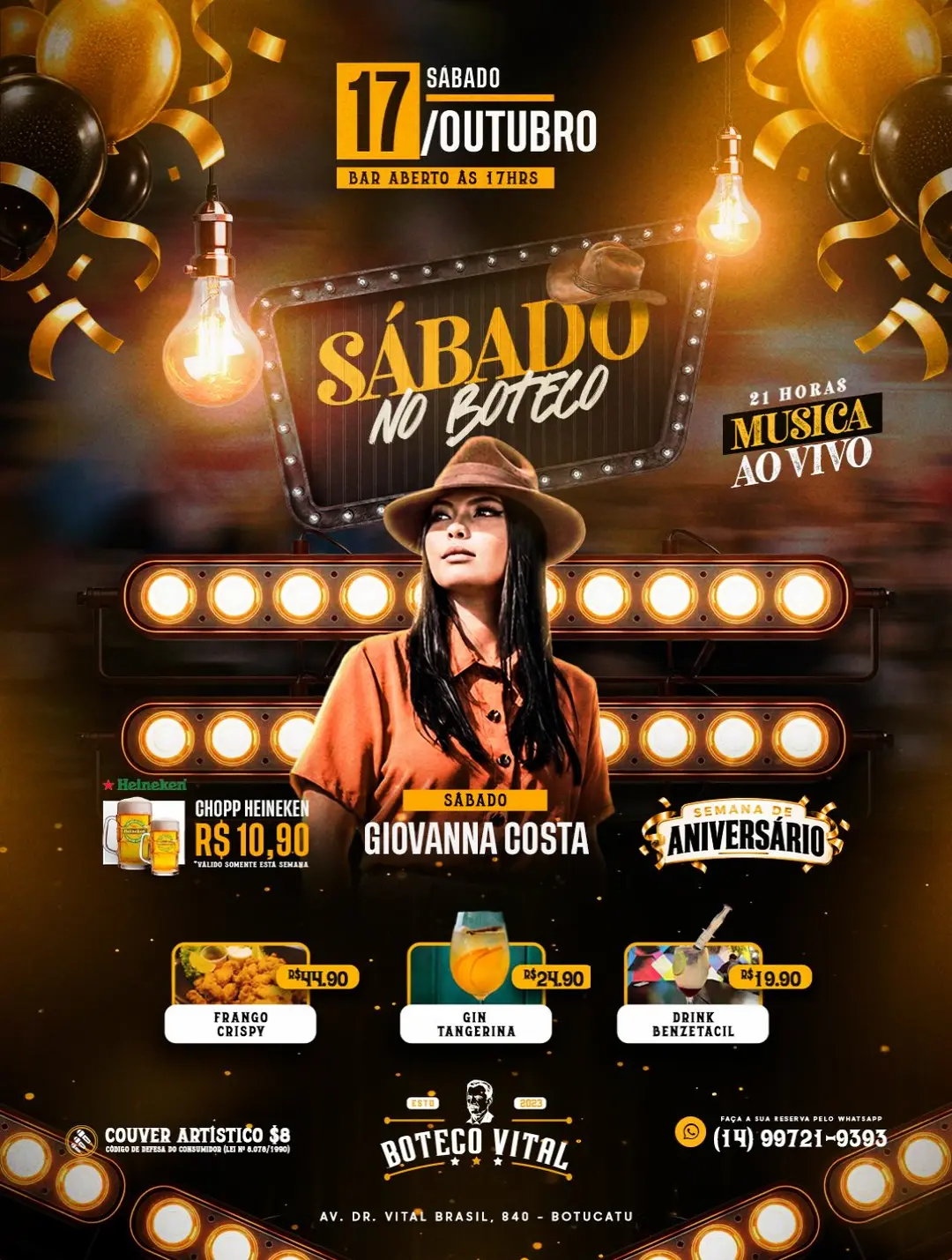 Flyer de Giovanna Costa